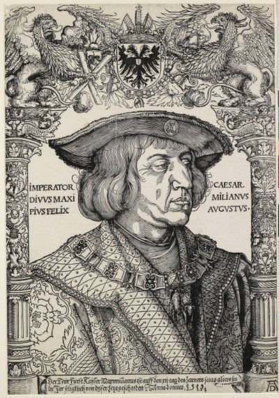 Portrait of Emperor Maximilian I, c. 1519 by Albrecht Dürer